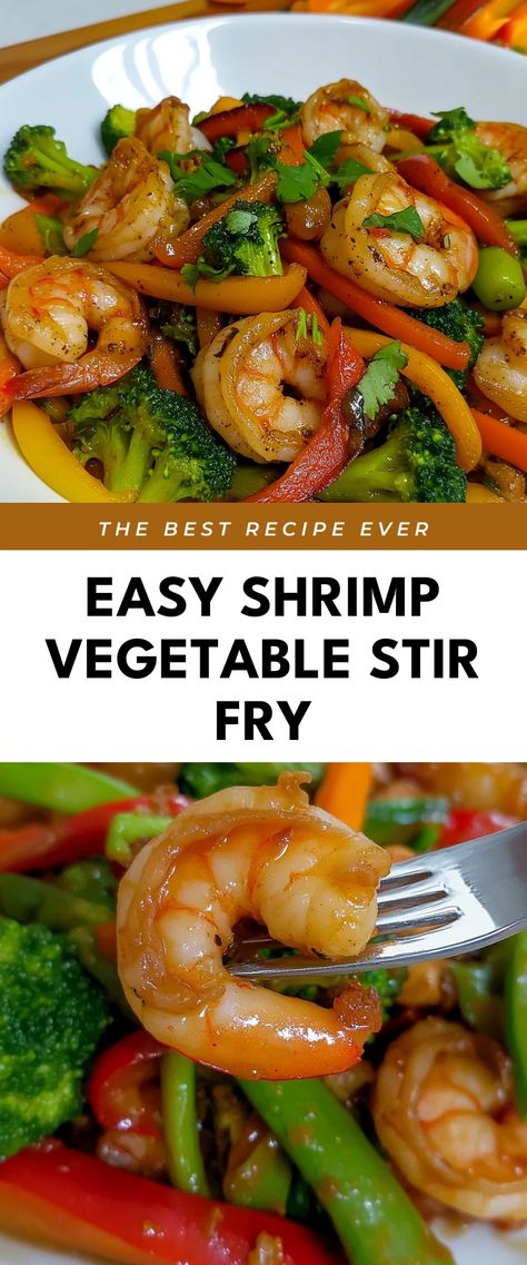 Image for Easy Shrimp Vegetable Stir Fry Shrimp And Vegetable Stir Fry, Shrimp Veggie Stir Fry, Stir Fry Shrimp And Vegetables, Stir Fry Recipes Shrimp, Healthy Shrimp Recipes Clean Eating, Shrimp Stir Fry Recipes Easy, Shrimp And Chicken Stir Fry, Healthy Veggie Stir Fry, Shrimp Stir Fry Recipes