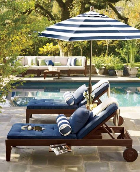 Luxury Pool Chairs for a Summer Lounge Oasis Pool Chaise Lounge, Moderne Pools, Poolside Furniture, Poolside Decor, Pool Chaise, Pool Lounge Chairs, Blue Patio, Pool Chairs, Chair Designs