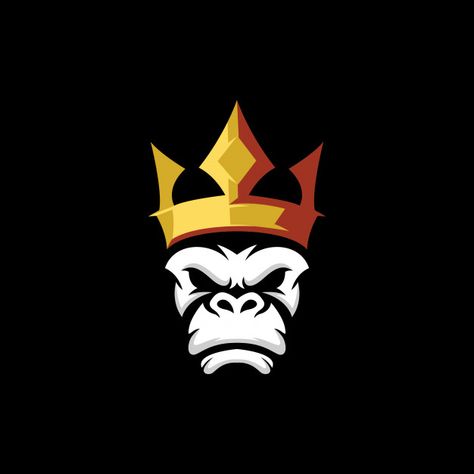 Monkey Logo Inspiration, 3d Nft, Gorillas Art, Monkey Logo, Logo Animal, Afrique Art, Game Logo Design, Monkey Art, Crown Logo