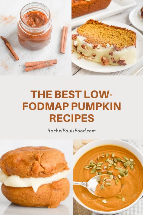 Fodmap Baking, Ibs Friendly Food, Fodmap Recipes Dinner, Low Fodmap Recipes Dinner, Gluten Free Pumpkin Recipes, Fodmap Meal Plan, Fodmap Friendly Recipes, Low Fodmap Snacks, Fodmap Snacks