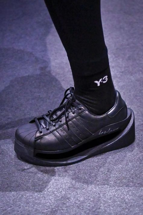 Adidas Y-3 Spring 2025 Men’s Collection and Shoes, Photos – Footwear News Leather Running Shoes With Perforations For Streetwear, Nike Perforated Sneakers For Streetwear, Black Perforated Sneakers For Streetwear, Dynamic Black Mesh Sneakers, Streetwear Slip-on Sneakers With Perforations, Men's Collection, Paris Fashion, Sneakers Fashion, Paris Fashion Week