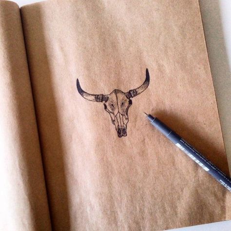 Skull Dotwork, Cow Skull Tattoos, Dotwork Drawing, Bull Skull Tattoos, Tattoo Finger, Cow Tattoo, Bull Tattoos, Taurus Tattoos, Western Tattoos