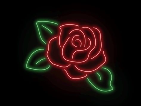 Dribb roseneon Aesthetic Wallpaper Gif, Rose Aesthetic Wallpaper, Neon Lights Wallpaper, Pink Gif, Lights Wallpaper, Roses Aesthetic, Aesthetic Rose, Rose Aesthetic, Neon Rose