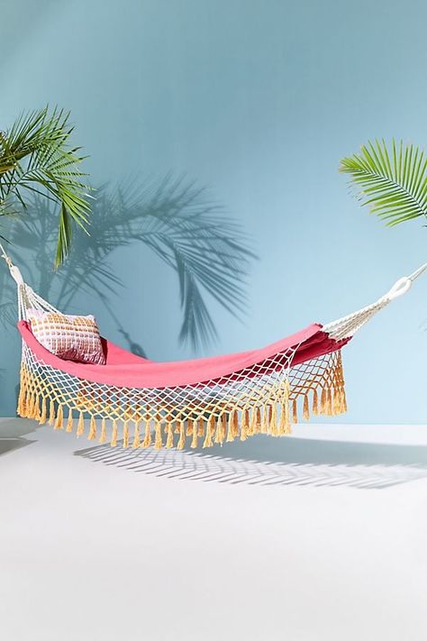 Canyon Fringe Hammock Sleek Decor, Macrame Hammock, Indoor Hammock, Indoor Swing, Outdoor Kitchen Appliances, Beach Inspo, Outdoor Hammock, 타이포그래피 포스터 디자인, Gardening Apron