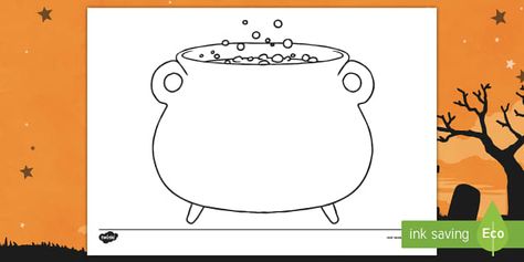 This handy cauldron is adaptable to use in many different activities. A great template that can be used for potion making, coloring or simply as a display cut-out. Cauldron Template, Potion Making, Witch's Cauldron, Number Formation, Room On The Broom, Free Teaching Resources, Halloween Activities, Magic Spells, Math Worksheets