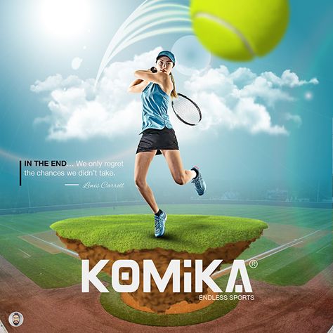 KOMIKA - New social media campaign Badminton Creative Ads, Sport Creative Ads, Sports Ads, Advertising Product, Social Media Advertising Design, Publicidad Creativa, Sports Marketing, Flyer Design Inspiration, Photoshop Tutorial Design