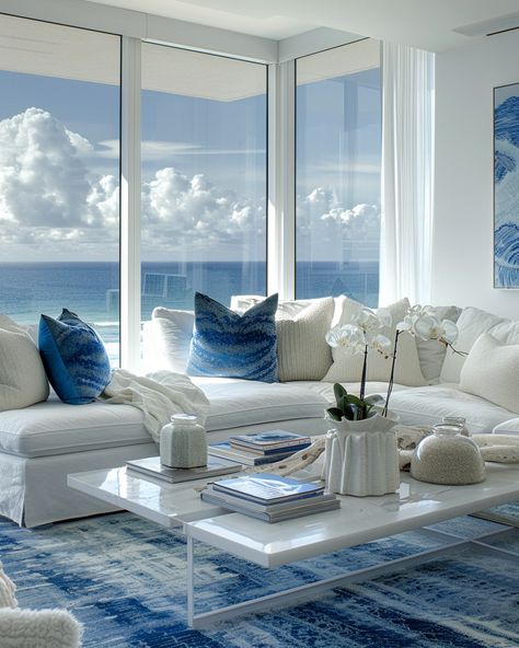 Small Space Interior, Beach House Decor Living Room, Beach Home Interiors, Space Interior Design, Blue And White Living Room, Vastu House, Beach House Living Room, Small Space Interior Design, Elegant Interior Design