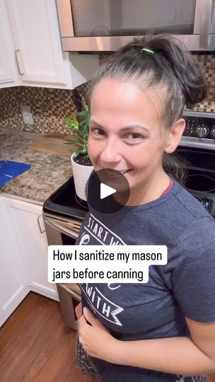 53K views · 1.8K reactions | How I sanitize my mason jars before canning.Wash the Jars:• Before sanitizing, I wash the mason jars with warm, soapy water. I use a sponge or cloth to remove any residue or labels. I then rinse them thoroughly to remove all soap.Sanitize in the Oven:• Once I put all the jars in the oven I set the temperature for 225°F. Once the oven reaches this temperature I set an alarm for 15-20 minutes. This will effectively sanitize the jars.#canning #aprilsunrisefarm #canningandpreserving #canningseason #canningforbeginners | April SunRise Farm | April SunRise Farm · Original audio How To Sanitize Canning Jars, Water Bath Canning Meat In A Jar, Sterilizing Jars For Canning, Sterilizing Canning Jars In Oven, Sunrise Farm, Alarm Set, Oven Canning, Famous Recipe, Soapy Water