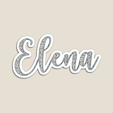 Dalmatian pattern Elena name Dalmatian sticker, custom name sticker for Elena Eva Name Wallpaper, Helena Name, Aleena Name Wallpaper, Elena Name, Dalmatian Pattern, Name Calligraphy, Disney Elena, Baby Shower Gift Box, Rainbow Names