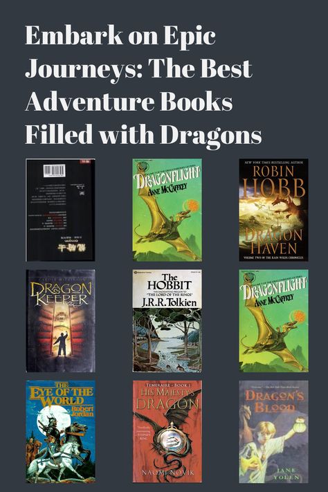 Discover the wondrous world of fantasy and adventure as you explore the best dragon-filled books! This list includes thrilling novels with epic battles, magical worlds, and of course, dragons. From classics like "The Hobbit" to newer releases like "Eragon," these books will take you on unforgettable journeys full of danger and excitement. Whether you're a fan of high fantasy, dystopian fiction, or something in between, these books are sure to satisfy your thirst for adventure. Get ready to fly o Best Adventure Books, Dark Fantasy Novels, Secret Library, Imagenes Aesthetic, Reading List Challenge, Adventure Books, Fantasy Reads, Dystopian Fiction, Library Book Displays