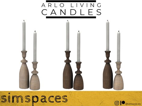 The Sims Resource - Arlo Living - Candles Medieval Candle, Fancy Candles, Easy Candles, Sims 4 Cc Furniture, Candle Lamp, Vintage Candles, The Sims4, Sims 4 Cc, The Sims Resource