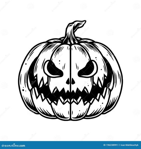 Illustration about Vintage concept of Halloween pumpkin in monochrome style isolated vector illustration. Illustration of spooky, style, halloween - 196238991 Smiling Pumpkin, Vintage Concept, Pumpkin Tattoo, Pumpkin Drawing, Monochrome Style, Pumpkin Illustration, Pumpkin Vector, Halloween Vinyl, Spooky Style