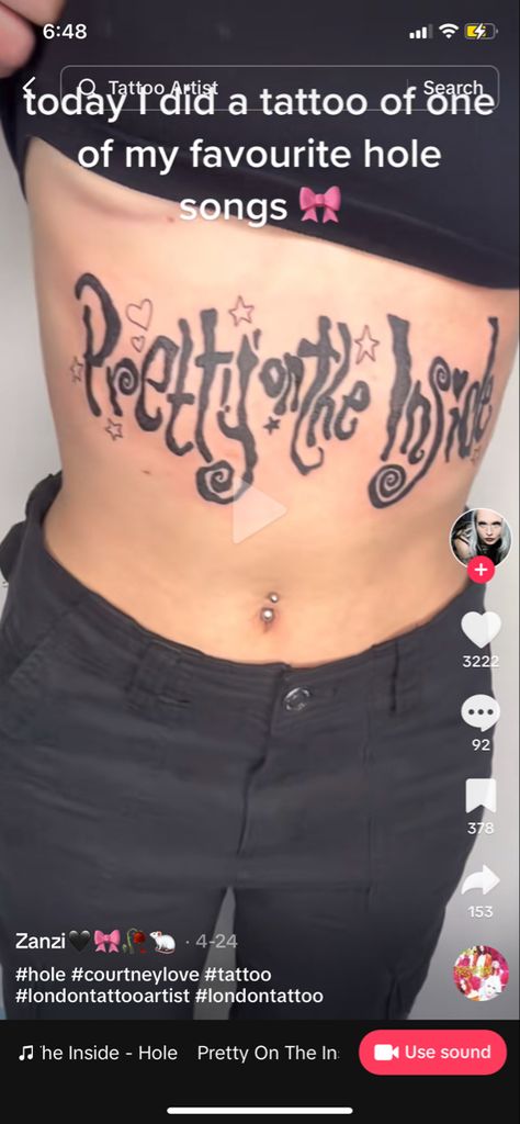 Places To Hide A Tattoo, Hole In Heart Tattoo, Hole Tattoo Band, Hole Band Tattoo, Courtney Love Tattoo, Live Through This Tattoo Hole, Hole Poster Live Through This, Hole Courtney Love, Hole Tattoo