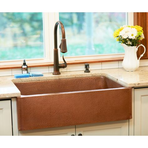 Copper Apron Sink, Copper Kitchen Sink Farmhouse, Hammered Copper Sink, Stainless Steel Farmhouse Sink, Copper Sinks, Copper Kitchen Sink, Sink Basket, Farmhouse Kitchen Sink, Apron Sink Kitchen