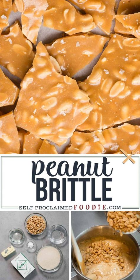 Making Homemade Peanut Brittle is easy! This simple stove top recipe is easy to follow and the brittle turns out perfect every time. #peanut #brittle #homemade #recipe #easy #oldfashioned #best Easy Peanut Brittle, Easy Peanut Brittle Recipe, Christmas Sweets Recipes, Homemade Peanut Brittle, Peanut Brittle Recipe, Brittle Recipes, Stove Top Recipes, Best Christmas Recipes, Christmas Recipe