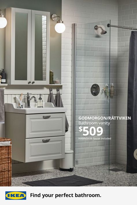 An IKEA bathroom is the perfect place to escape to. So, take a bathroom break from your day with our beautifully functional GODMORGON bathroom series. Small Ikea Bathroom, Ikea Bathroom Ideas, Organization Small Bathroom, Godmorgon Bathroom, Islands Kitchen, Bathroom Decorating Ideas, Small Bathroom Organization, Ikea Bathroom, Perfect Bathroom