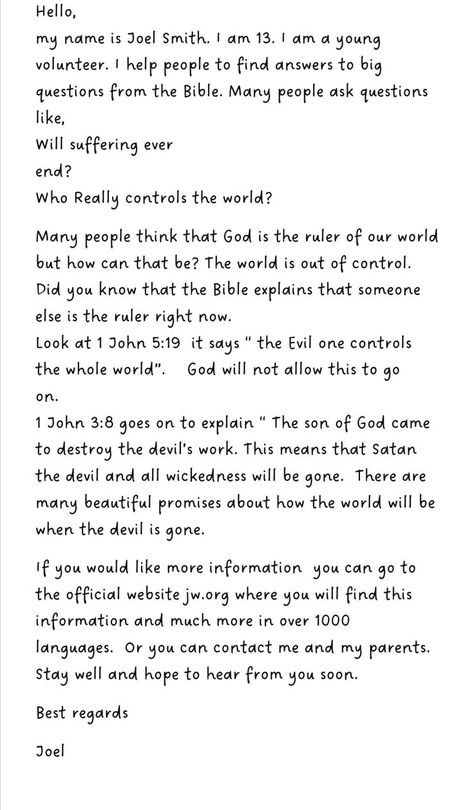 Pin by June samuels on letter in 2022 | Letter writing examples, Letter writing samples, Family bible study Jw Letter Writing Samples Gods Kingdom, Jw Letter Writing Samples, Informal Letter Writing, Informal Letter, Jw Letters, Jw Service, Letter Writing Examples, Encouraging Bible Quotes, Letter Writing Samples