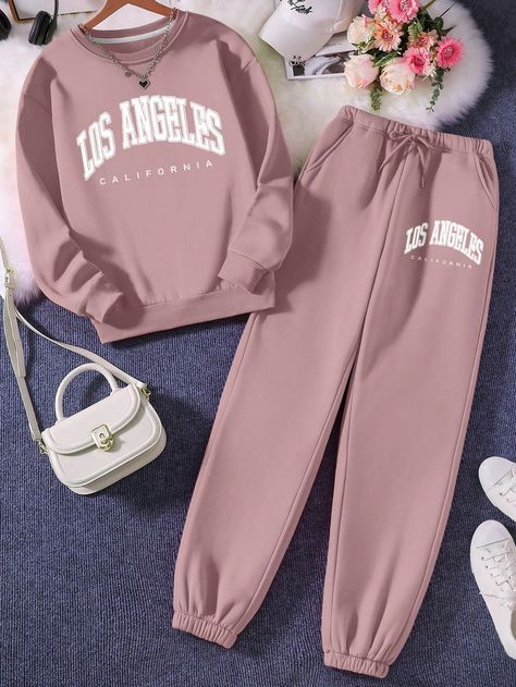 Sweatshirt And Sweatpants Set, Casual Outfits For Teens, Desi Fashion Casual, Fashion Top Outfits, Cute Dress Outfits, Shein Outfits, Everyday Fashion Outfits, Quick Outfits, Trendy Summer Outfits