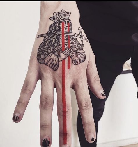 Micah Ulrich, Engraving Tattoo, Medieval Tattoo, Queen Of Nothing, Queen Of, 4 Tattoo, Tattoo Artwork, Hand Tattoo, Dope Tattoos