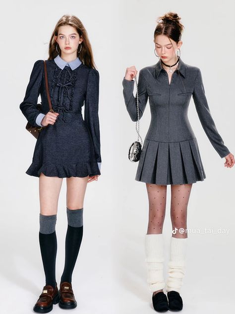 Book Club Outfit, Peppy Style, 60s Inspired Outfits, 90s Inspired Outfits, School Uniforms, Knee High Socks, High Socks, Daily Outfits, Classy Outfits