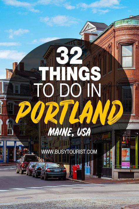 Planning a trip to Portland, Maine and wondering what to do there? This awesome travel guide will show you the top attractions, best activities, places to visit & fun things to do in Portland, ME. Start planning your itinerary & bucket list now! #portland #portlandme #portlandmaine #thingstodoinportland #maine #mainevacation #mainetravel #usatravel #usaroadtrip #usatrip #travelusa #ustravel #ustraveldestinations #travelamerica #vacationusa Portland Maine Travel, Things To Do In Portland, Maine Trip, New England Trip, England Road Trip, Inspiring Places, Visit Maine, North America Travel Destinations, New England Road Trip