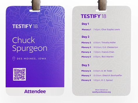 Testify name badge mockup Event Badges Design, Conference Badges Design, Event Badge Design, Badge Mockup, Conference Badges, Identity Card Design, Event Badges, Name Tag Design, Dietrich Bonhoeffer