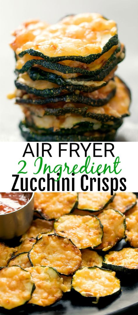 Air Fryer Parmesan Zucchini, Parmesan Zucchini Chips, Air Fryer Zucchini, Zucchini Crisps, Zucchini Chips, Air Fryer Oven Recipes, Parmesan Zucchini, Resep Diet, Air Fry Recipes