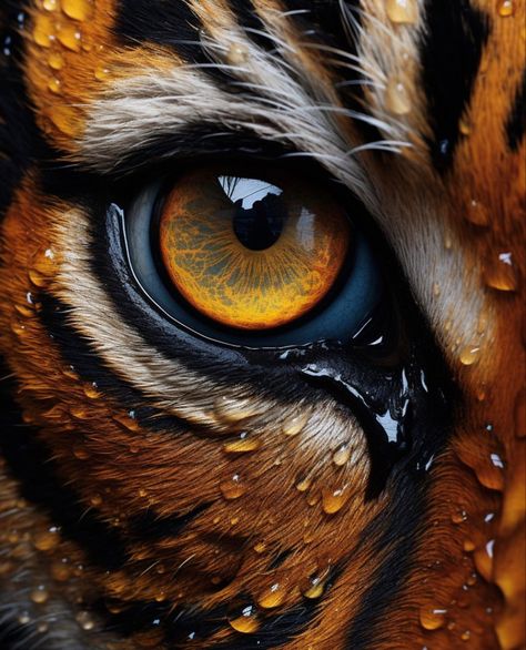 AI Art, Tiger, Midjourney Eye Of A Tiger, Tiger Eye Painting, Tiger Eye Photography, Tiger Eye Sketch, Tiger Digital Painting, Pyrography Projects, Tiger Eyes Paintings, Jaguar Leopard, Animal Eyes