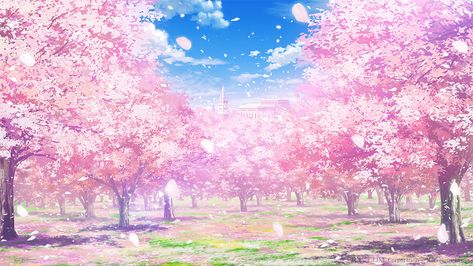 Tree Hd Wallpaper, Anime Cherry Blossom, Anime Flower, Cherry Blossom Wallpaper, Eren Aot, Sakura Bloom, Wallpaper Estetika, Scenery Background, Cherry Blossom Background