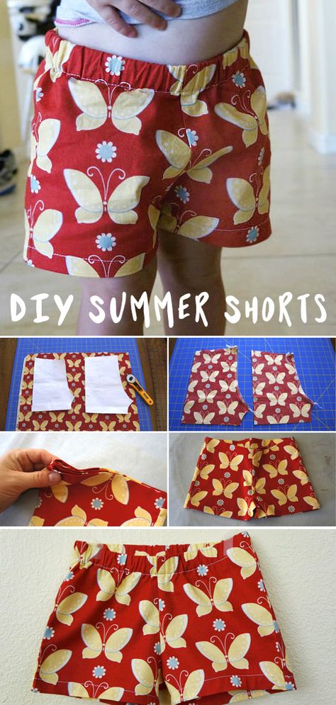 Summer Shorts! Free Pattern and Tutorial Baby Shorts Pattern Free Boy, Girls Shorts Sewing Pattern Free, Infant Shorts Pattern Free, 2t Sewing Pattern Free, Cotton Shorts Pattern, Girls Shorts Pattern Free, Sewing Shorts Tutorial, Toddler Shorts Pattern Free, Kids Shorts Pattern Free