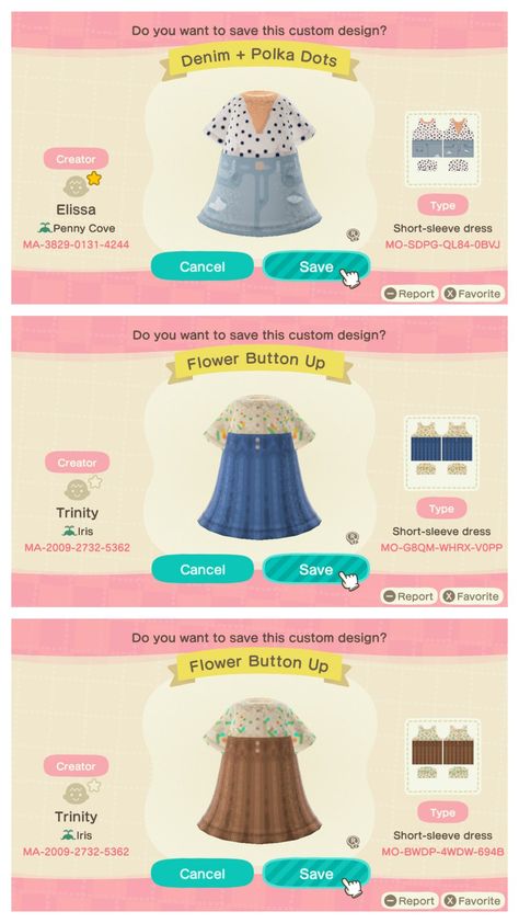 Animal Crossing Designs Clothes Summer, Acnh Outfit Code Summer, Acnh Summer Dress Code, Preppy Animal Crossing, Acnh Clothes Pattern Grid Summer, Acnh Summer Outfits Codes, Animal Crossing Long Dress Design, Acnh Summer Outfits, Taylor Swift Cardigan Animal Crossing