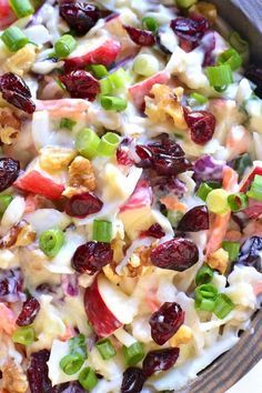 Apple Cranberry Coleslaw, Cranberry Coleslaw, Recipe With Apple, Apple Coleslaw, Salad Kale, Coleslaw Recipe Easy, Coleslaw Salad, Cranberry Salad, Slaw Recipes