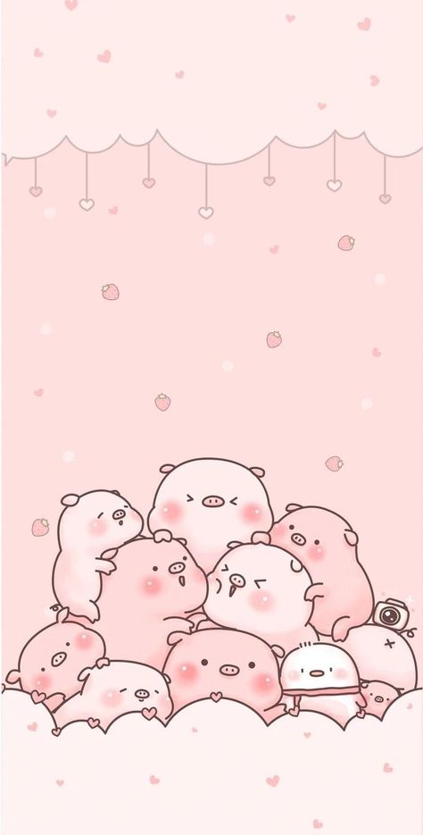 Piggy Wallpaper Cute Aesthetic, Kawaii Pig Wallpaper, Pig Wallpaper Cute Aesthetic, Cute Pig Wallpaper, Pigs Wallpaper, Piggy Wallpaper, Cute Pig Cartoon, Pig Wallpaper, 3d Wallpaper Iphone