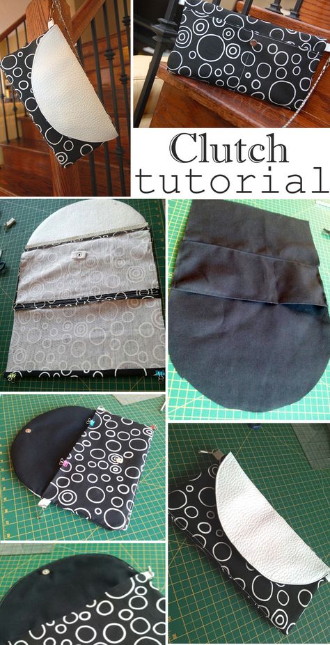 DIY Step-By-Step Clutch Bag Free Tutorial Fold Over Clutch Pattern, Diy Clutch Purse Tutorial Free Pattern, Diy Evening Bag, Clutch Purse Tutorial, Formal Clutch Purse, Tutorial Pochette, Diy Clutch Purse, Clutch Bag Tutorial, Purses Diy