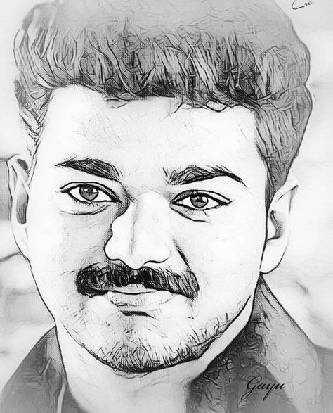 Actors Drawing Pencil Easy, Vijay Drawing Pencil Easy, Vijay Drawing Pencil, Vijay Drawing, Vijay Photos, Freedom Drawing, Jeep Images, Ilayathalapathy Vijay, Celebrity Art Drawings