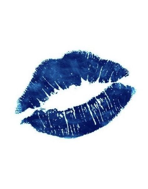 White Background, Kiss, Lips, Paint, Fan, Navy, Blue, White