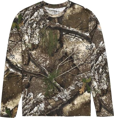 Bell Rangers Realtree APX Camouflage Long Sleeve Shirt for Men and Women All Season Camo Crewneck Tee (US, Alpha, Medium, Regular, Regular, Realtree APX) | Amazon.com Camo Crewneck, Invisibility Cloak, Real Tree Camouflage, Camo Shirt, Camo Tee, Top Crafts, Crew Neck Shirt, Camo Print, Boy's Clothing