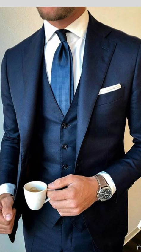 Coloured Suits, Gentleman Style Outfits, Wedding Suits Men Blue, Gentleman Mode, A Man In A Suit, Man In A Suit, Blue Suit Men, Suits Men Business, Wedding Suits Groom