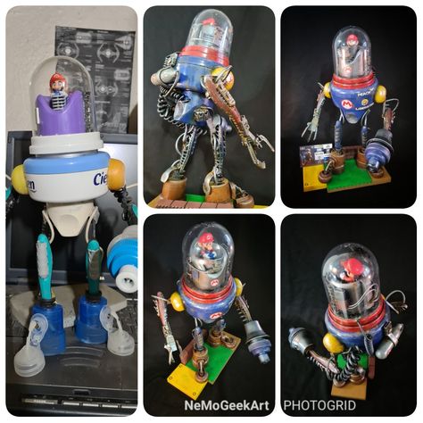 https://nemo-geek-art.jimdofree.com/ Trash Robot, Cool Toys, Video Games, Mario, Toys, Art, Video Game