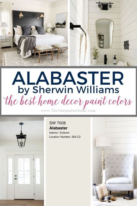 Sherwin Williams Alabaster White, Repose Gray Paint, Desert Glam, Interior Updates, Magnolia Farmhouse, Home Decor Paint, Repose Gray Sherwin Williams, Home Wall Colour, Sherwin Williams Alabaster