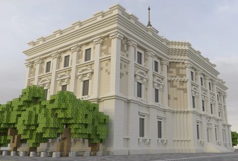 Minecraft Modern Building, Minecraft Library Exterior, Minecraft Library Build, Library Minecraft, Minecraft Palace, Minecraft Library, Minecraft Modern City, Grand Library, Minecraft School