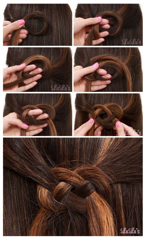 half up Celtic knot braid Hair Knot Tutorial, Hair Braid Diy, Knot Hair, Diy Braids, Hair Knot, Infinity Knot, Hair Tutorials Easy, Celtic Knots, Braid Tutorial