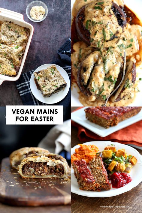 Vegetarian Easter Dinner, Dinner Ideas Vegan, Vegan Easter Dinner, Easter Main Dishes, Vegetarian Easter, Easter Dinner Ideas, Pasta Lasagna, Easter Dinner Menus, Veggie Pot Pie