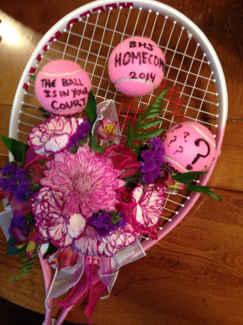 Tennis Homecoming Proposal Ideas, Tennis Hoco Proposals Ideas, Tennis Promposal Ideas, Tennis Homecoming Proposal, Tennis Hoco Proposal, Homecoming Ideas Asking, Tennis Proposal, Tennis Promposal, Hoco Asks