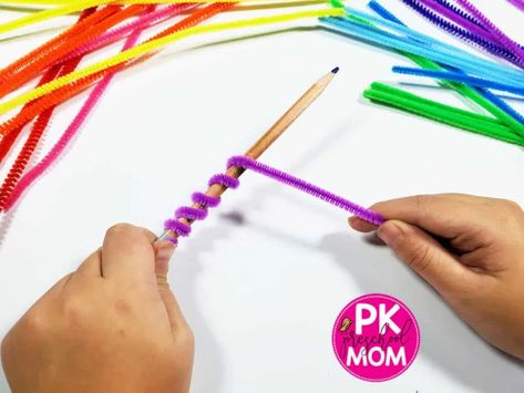 Fine Motor Strengthening Activities, Pipe Cleaner Activities, Fine Motor Games, Hand Strengthening Activities, Tying Shoes, Preschool Fine Motor Skills, Finger Gym, Hand Strengthening, Preschool Fine Motor Activities