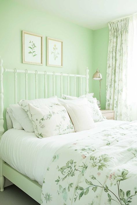 50+ Pastel Green Bedroom Ideas Fresh For The Picking Pastel Green Bedroom Ideas, Pastel Green Bedroom, Green Girls Room, Green Girls Rooms, Mint Green Bedroom, Mint Green Rooms, House Room Design, Mint Bedroom, Green Bedroom Ideas