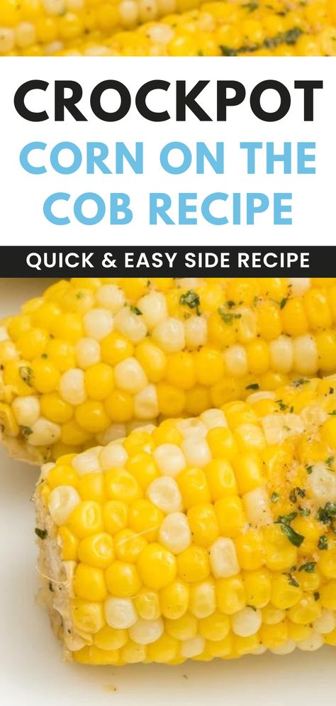 Enjoy the sweet juicy flavors of fresh corn on the cob with this easy recipe! This best slow cooker corn on the cob recipe will have you savoring every bite with minimal effort. From tender and flavorful Instant Pot corn on the cob to the simplicity of slow cooker crockpot methods, you'll never go back to boiling. Try these easy crockpot corn on the cob recipes today and elevate your corn on the cob game to a whole new level! Slow Cooker Corn On The Cob, Corn On The Cob Crock Pot, Crock Pot Corn On The Cob, Boil Corn On Cob, Crockpot Corn On The Cob, Corn On The Cob Recipes, Cob Recipes, Crockpot Corn, Slow Cooker Corn