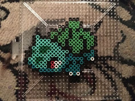 Bulbasaur Perler Beads, Bulbasaur Perler Bead Pattern, Bulbasaur Perler, Pokemon Pearl, Hama Beads Pokemon, Ironing Beads, Bead Templates, Pokemon Perler, Pokemon Bead