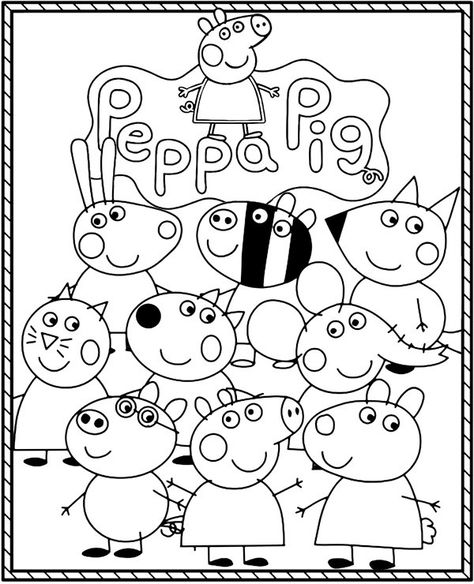 Peppa Pig Activities Preschool, Pepa Pig Coloring, Peppa Pig Drawing, Peppa Pig Imagenes, Peppa Pig Happy Birthday, Pig Coloring Pages, Manga Coloring Pages, Pig Candy, Peppa Pig Colouring