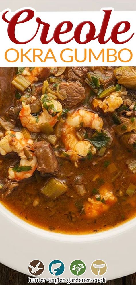 Okra Gumbo Recipe, Okra Shrimp, Gumbo Recipe Okra, Shrimp Gumbo Recipe, Gumbo Recipe Easy, Okra Gumbo, Creole Gumbo, Cajun Gumbo, Gumbo File